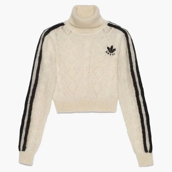 Gucci x Adidas Mohair Knit Sweter Ivory