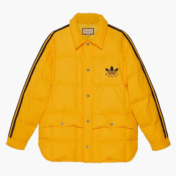 Gucci x adidas nylon down jacket yellow