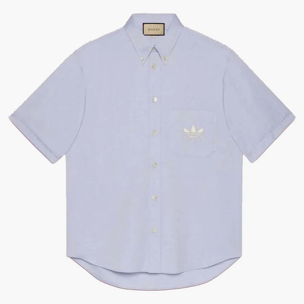 Gucci X Adidas Oxford Cotton Shirt (FW22) Ljusblå