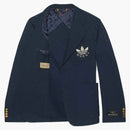 Gucci x adidas polyester formal jacket dark blue