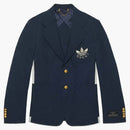 Gucci x adidas polyester formal jacket dark blue