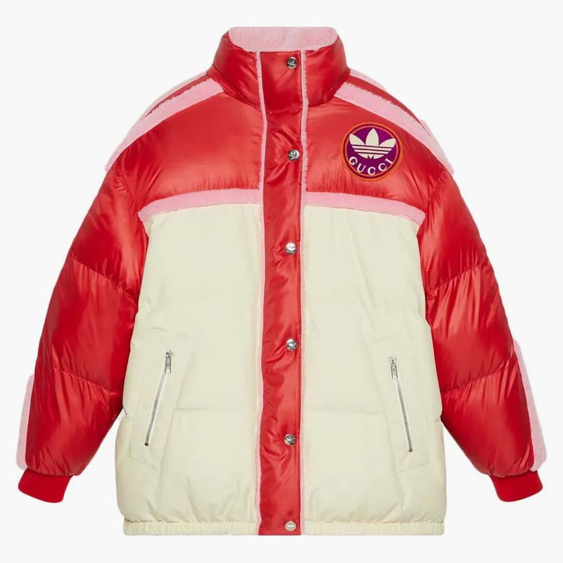 Gucci X Adidas Reversible Bomber Pinkred/ivory