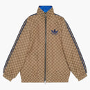 Gucci x adidas reversible jacket beiget/ebony/blue