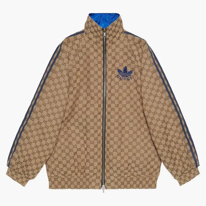 Gucci x adidas reversible jacket beiget/ebony/blue