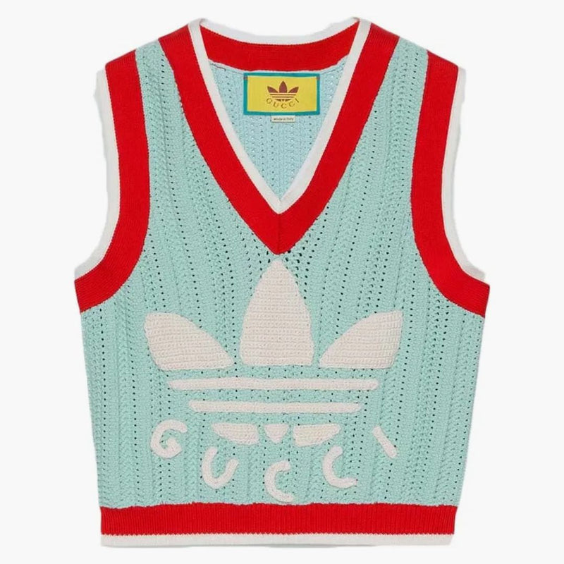 Gucci x adidas żebro ścieg bez rękawów