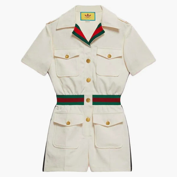 Gucci x adidas krótki kombinezon biały