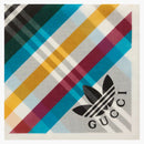 Gucci X Adidas Stripe Print Cotton Scarf Ivory/Multicolor