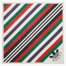 Gucci X Adidas Stripe Print Cotton Scarf Ivory/Red