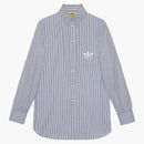 Gucci X Adidas Striped Cotton Shirt Blue/White