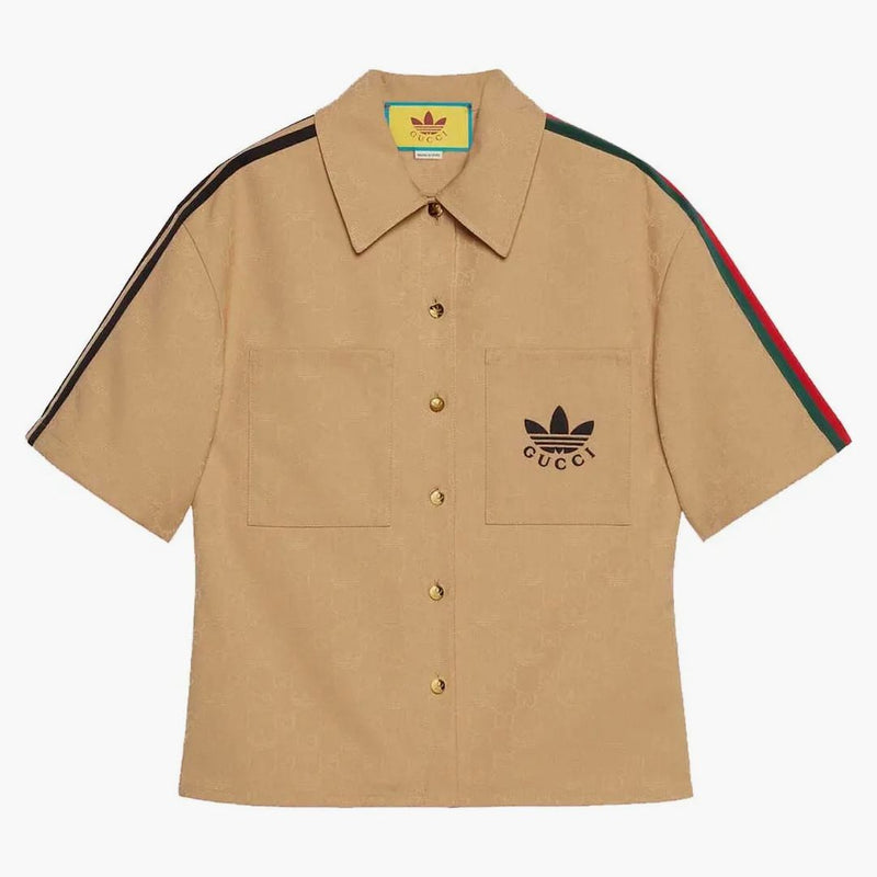 Gucci X Adidas Treffil Jacquard Shirt Beige