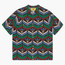 Gucci X Adidas Treffoil Print Bowling Shirt Brown/Green