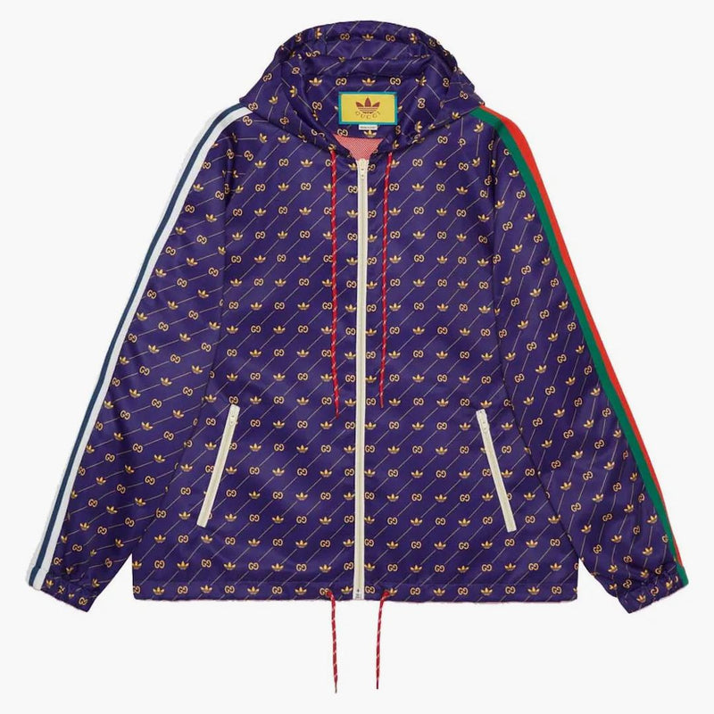 Gucci X Adidas Trefoil Print Jacket Blue/green