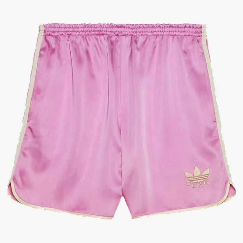 Gucci x adidas treffoil tiskové šortky růžové