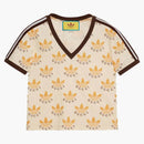 Gucci x Adidas Treffoil Print T-shirt Ivory