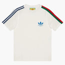 GUCCI X Adidas Treffoil Print T-Shirt off-White