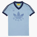 Gucci X Adidas V-Neck T-Shirt Light Blue