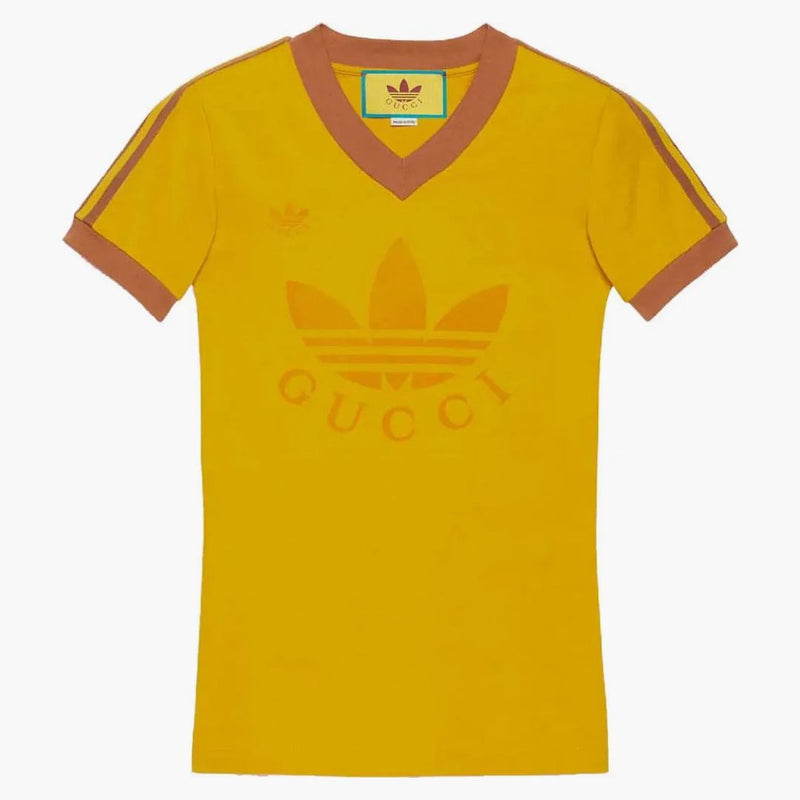 T-shirt Gucci X Adidas V-Neck Giallo