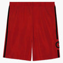 Gucci x adidas viscose šortky červené