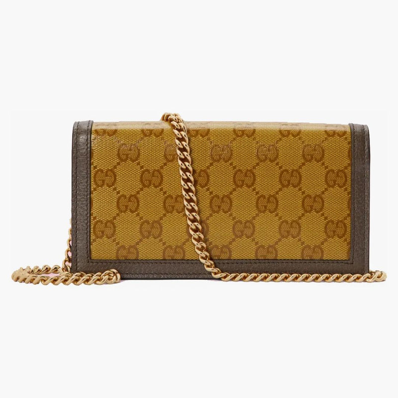 Peněženka Gucci x Adidas s řetězem béžově/hnědá