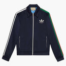 Gucci x adidas zip jacket navy blue