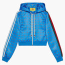 Gucci x adidas zip jacket blue