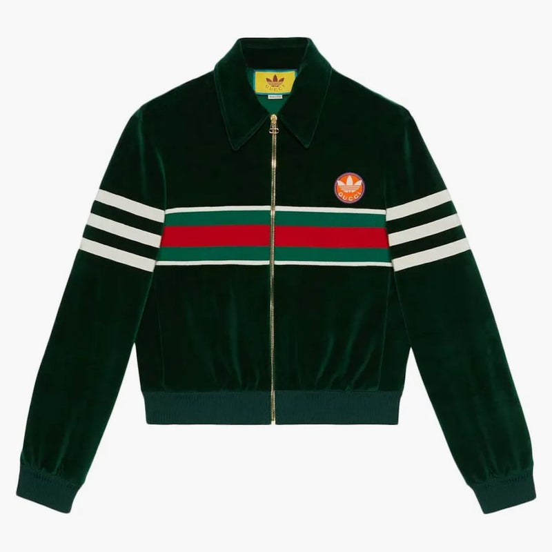 Gucci x adidas zip jacket green