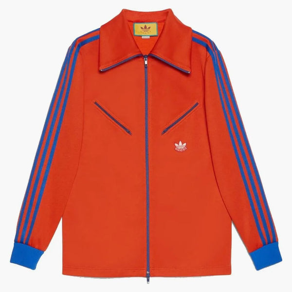 Gucci x adidas zip bluza pomarańczowa/niebieska