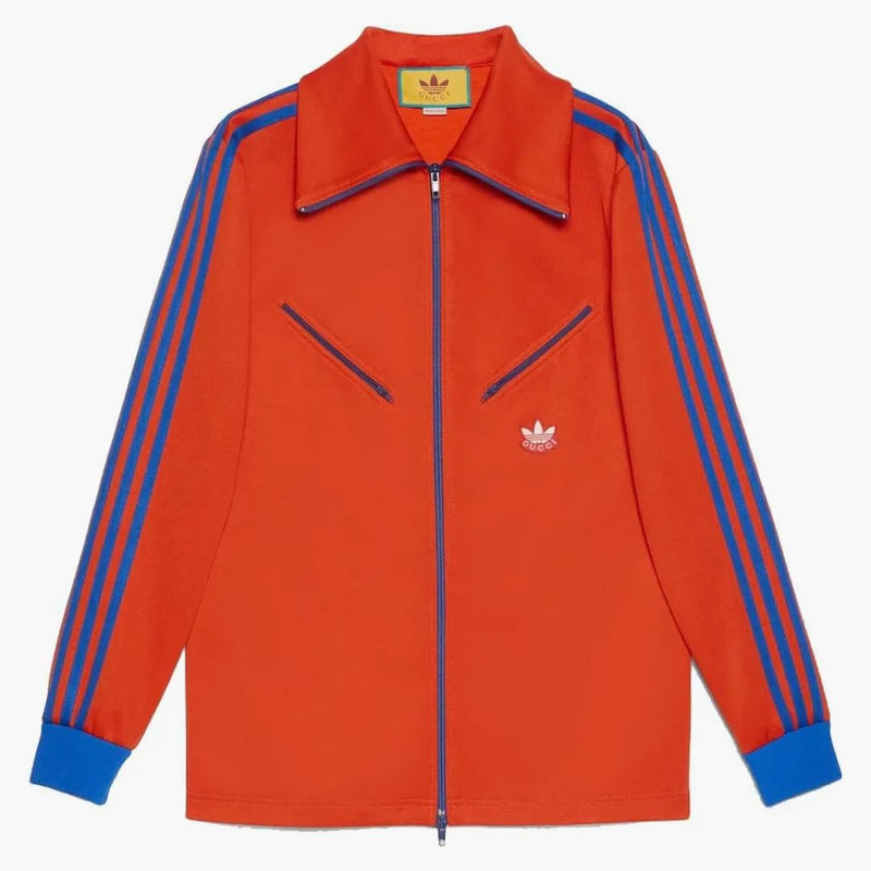 GUCCI X Adidas Zip Mikina Orange/Blue