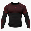 Gymshark Onyx 5.0 Seamless Long Sleeve T-shirt Black/carmine Red