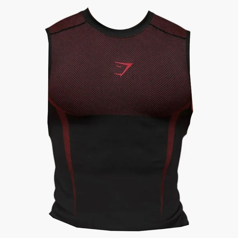 Gymshark Onyx 5.0 Tank Black/Carmine Red