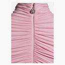 H&m X Magda Butrym Rose-appliqued Mock Turtleneck Dress Light Pink