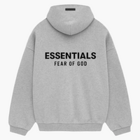Fear Of God Essentials Fleece Hoodie (FW24) Light Heather Gray