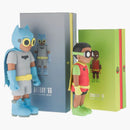 Hebru Brantley Flynamic Duo 66 ' - Batboy and Sparrow Set of 2 Sculptures