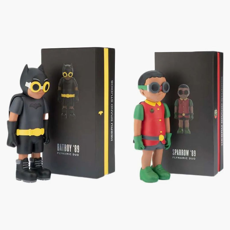 Hebru Brantley Flynamic Duo 89 ' - Batboy and Sparrow Set of 2 Sculptures