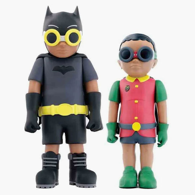Hebru Brantley Flynamic Duo 89 ' - Batboy and Sparrow Set of 2 Sculptures