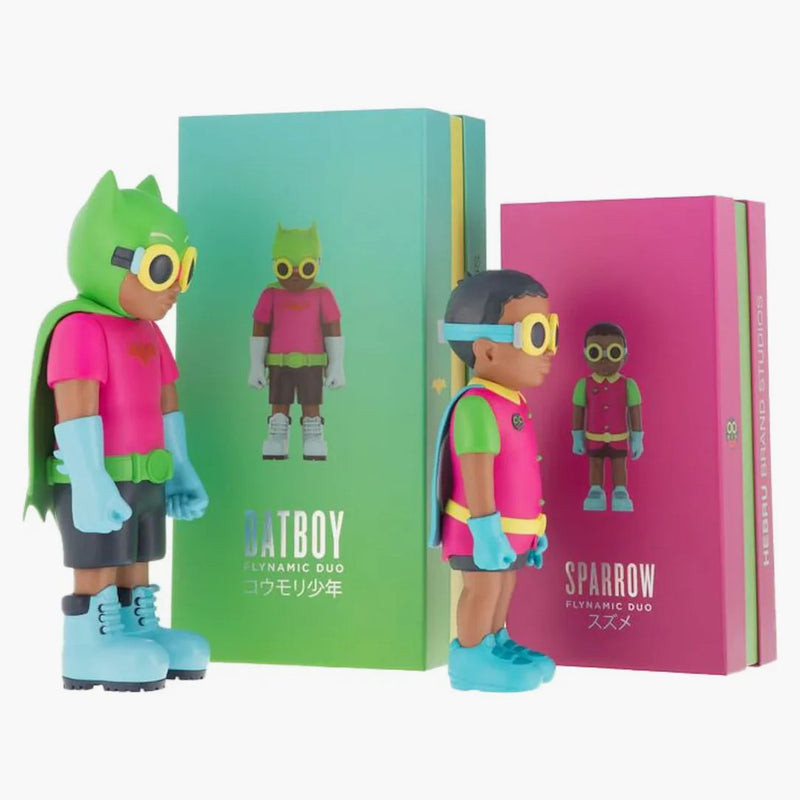 Hebru Brantley Flynamic Duo-Batboy and Sparrow Set of 2 Sculptures