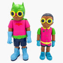 Hebru Brantley Flynamic Duo-Batboy e Sparrow Set di 2 sculture