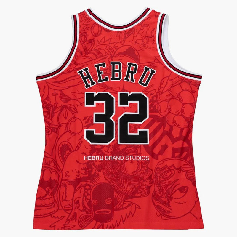 Hebru Brantley X Mitchell & Ness Chicago Bulls Jersey White/Red