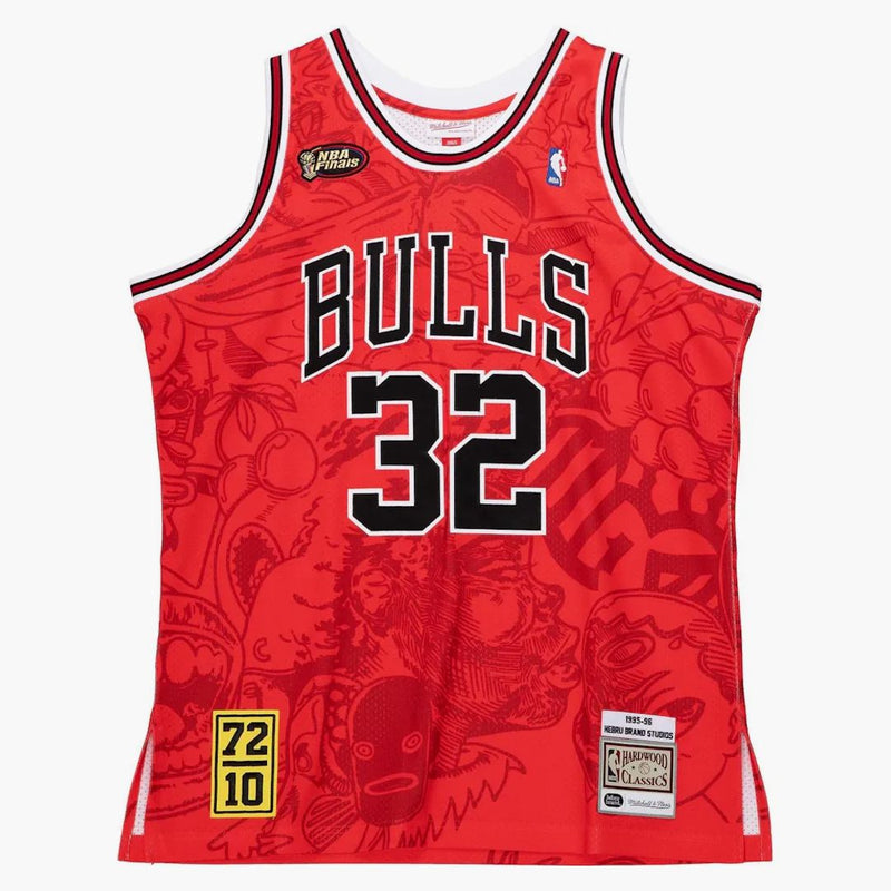 Hebru Brantley X Mitchell & Ness Chicago Bulls Jersey White/Red