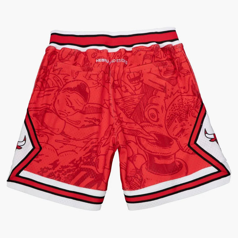 Hebru Brantley X Mitchell & Ness Chicago Bulls Shorts White/Red