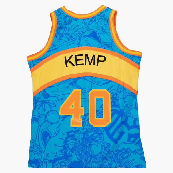 Hebru Brantley X Mitchell & Ness Seattle Sonics Jersey Blue