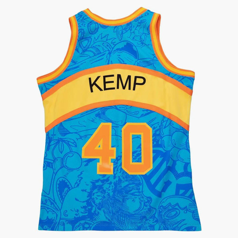 Hebru Brantley X Mitchell & Ness Seattle Sonics Jersey Blue