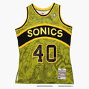 Hebru Brantley x Mitchell & Ness Seattle Sonics Jersey Green
