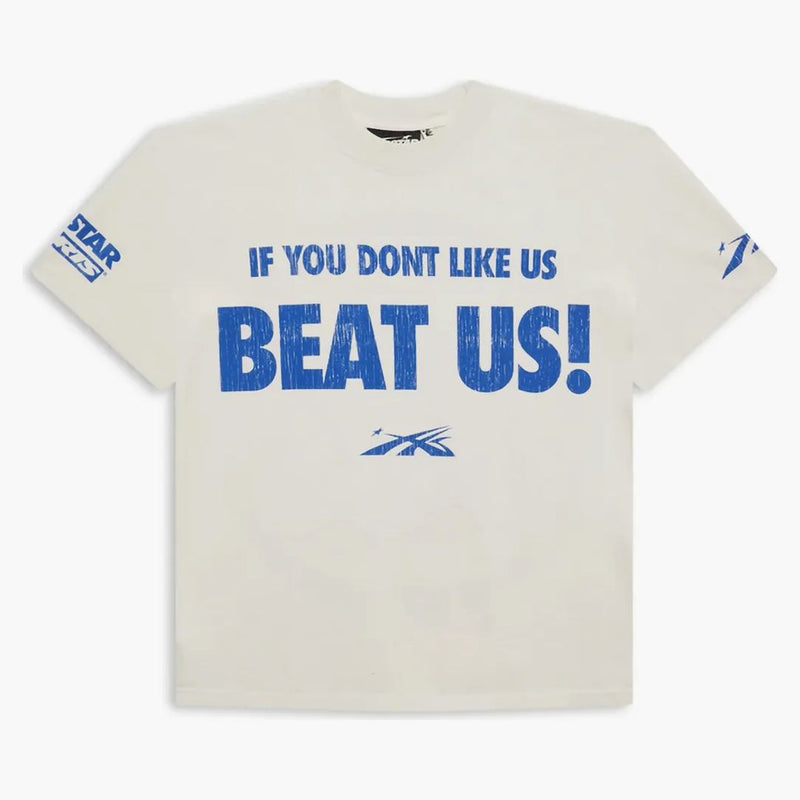 Hellstar Beat Us! T-shirt White/blue