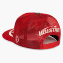 Hellstar Big Logo Trucker Snapback Hat Red