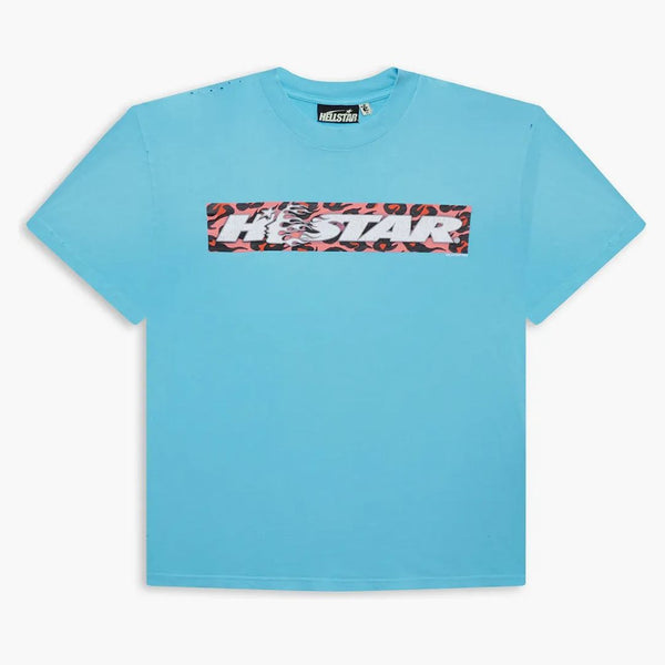 Hellstar Box Logo T-shirt Blue