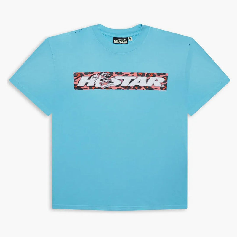 Hellstar Box Logo T-shirt Blue