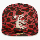 Hellstar Cheetah Print Fitted Hat Red