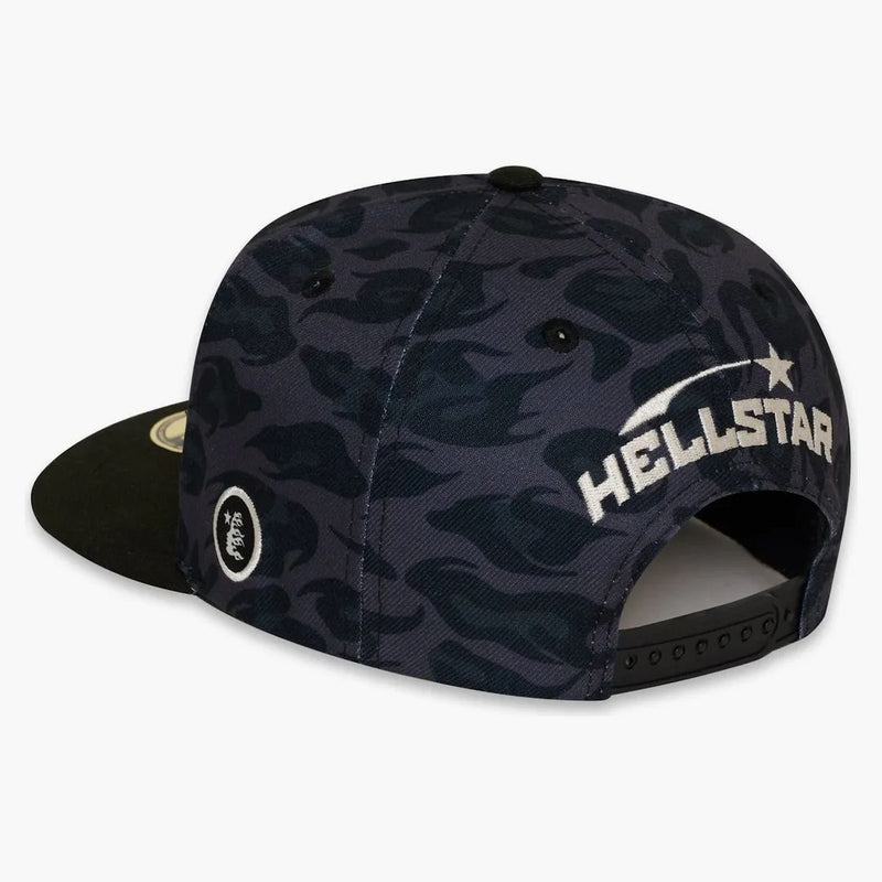 Hellstar Cheetah Print Snapback Hat Black