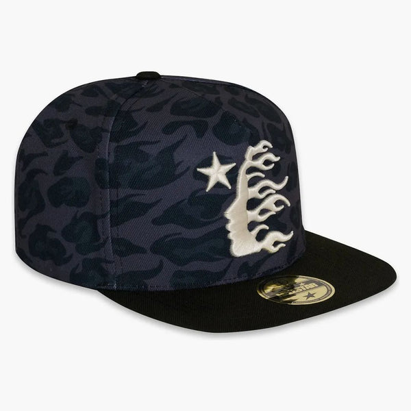 Hellstar Cheetah Print Snapback Hat Black